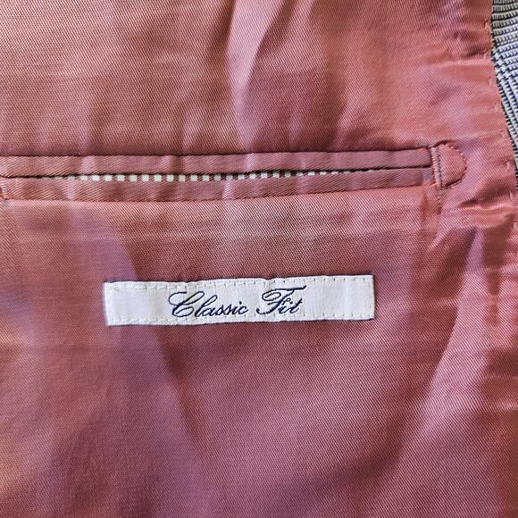 Charles Tyrwhitt Windowpane Unstructured Blazer Mens 46R Linen Sport Coat Plaid - Picture 12 of 16